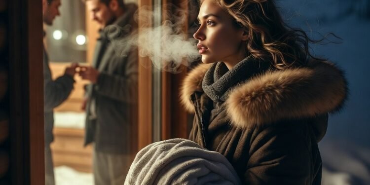 Увидела мужа в окне бани