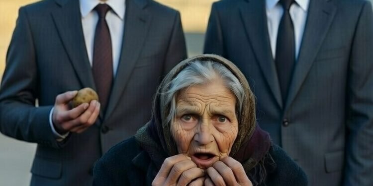 Бедная бабушка кормила голодных двойняшек