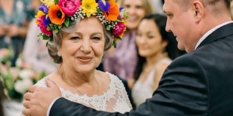 На чужой свадьбе Зоя Павловна, элегантная женщина с сединой за шестьдесят