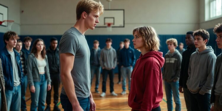 Школьный хулиган издевался над бедной ученицей перед всей школой и угрожал ей