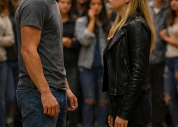 Школьный хулиган издевался над бедной ученицей перед всей школой и угрожал ей